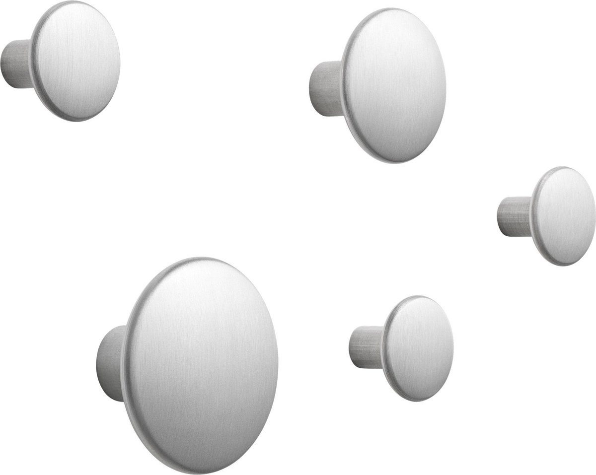 Muuto Appendiabiti The Dots metallo confezione da 5 alluminio