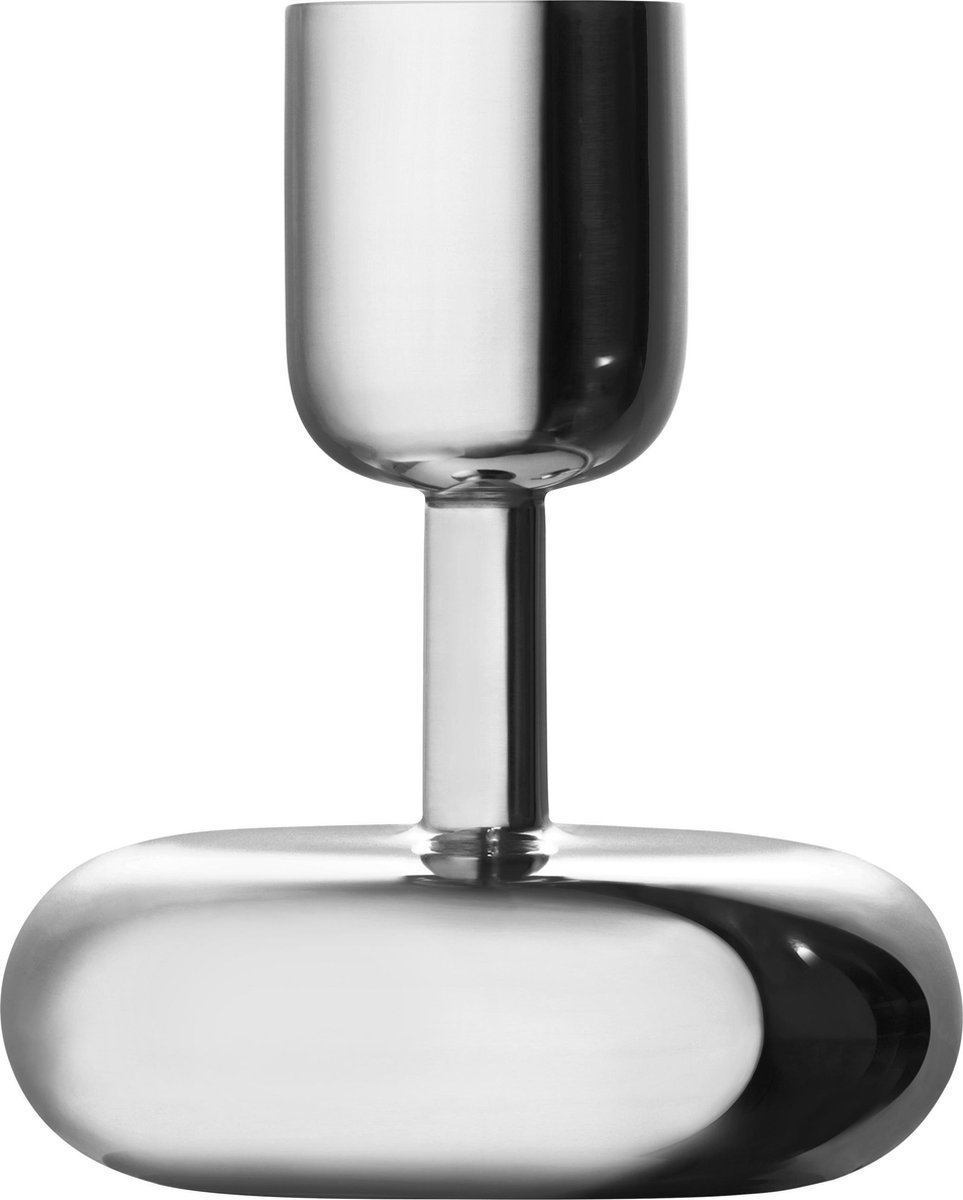 Iittala Candelabro Nappula acero pequeño 107 mm