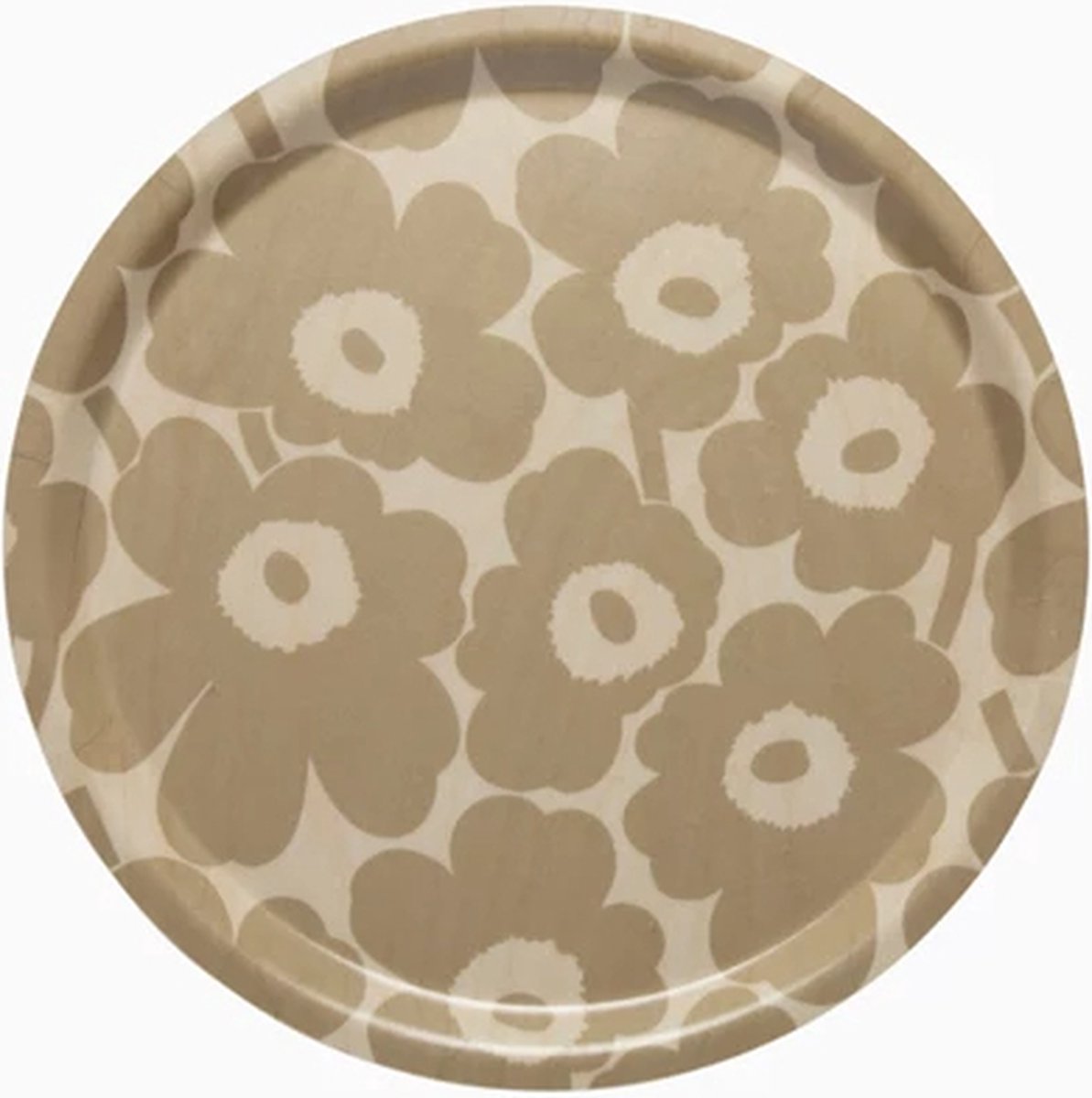 Marimekko Bandeja Mini Unikko marrón claro-beige