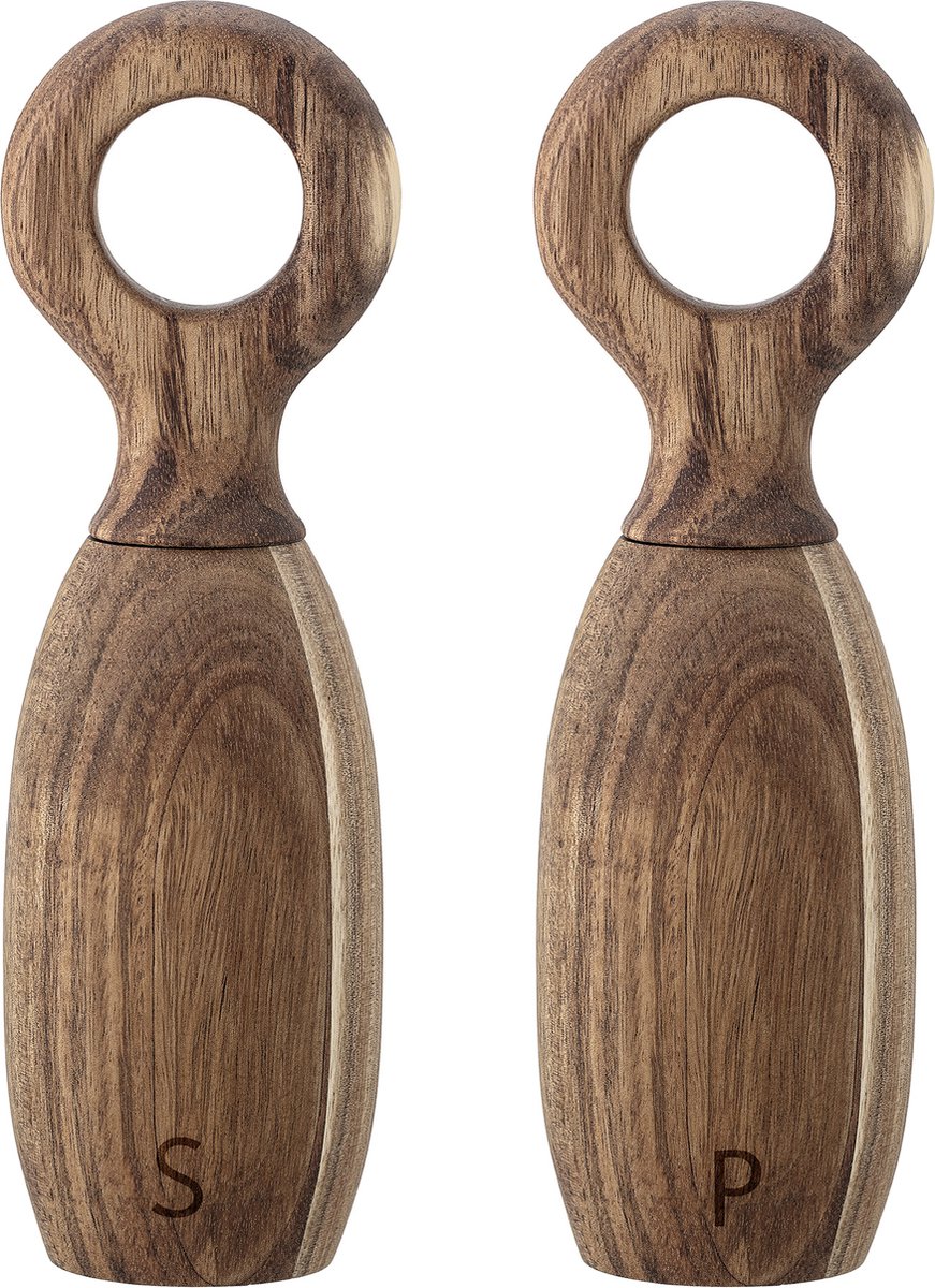 Bloomingville Molinillo de sal y pimienta Bloomingville madera 21 cm