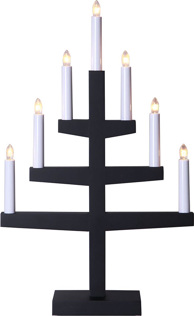 Star Trading Candelabro dell'Avvento Trapp 54 cm Nero