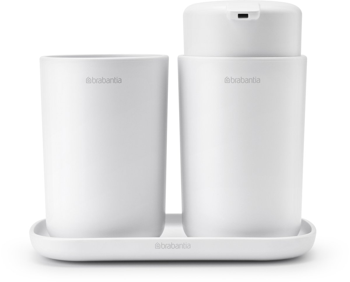 Brabantia Ensemble d'accessoires pour la salle de bain ReNew de Brabantia 3 pièces Blanc