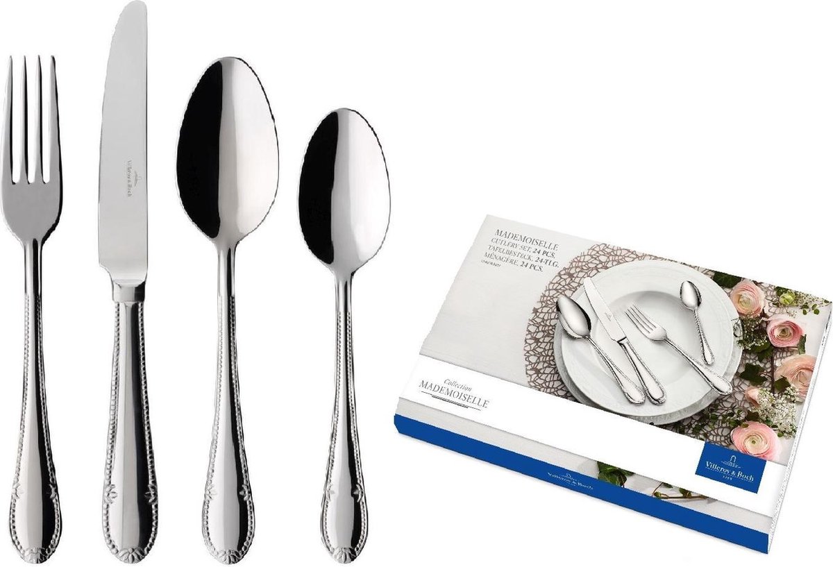 Villeroy & Boch Cubertería Mademoiselle 24 piezas acero inoxidable