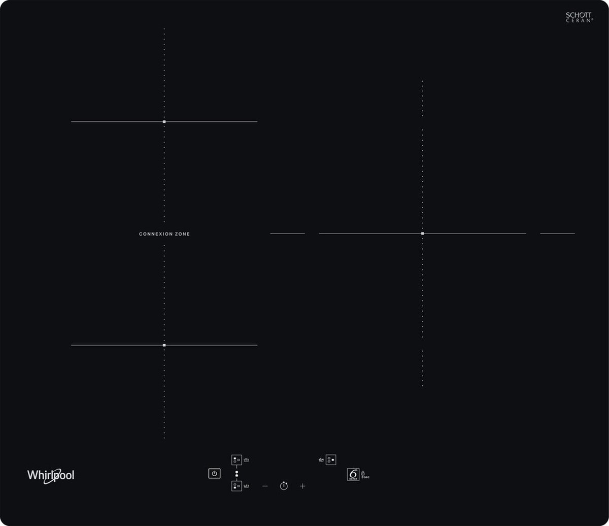 Whirlpool WB Q4860 NE hobs Negro Integrado 59 cm Con placa de inducción 3 zona(s)