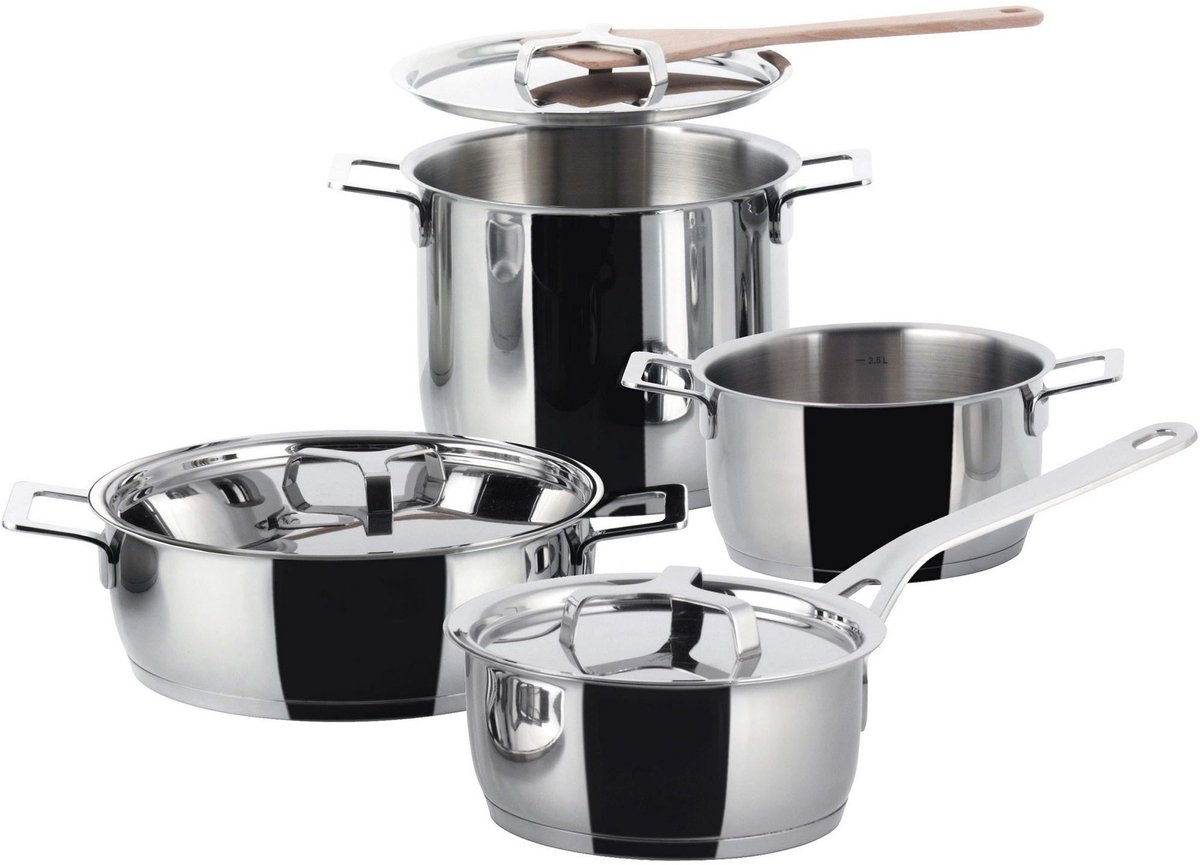 Alessi Batería de cocina Pots&Pans 4 piezas