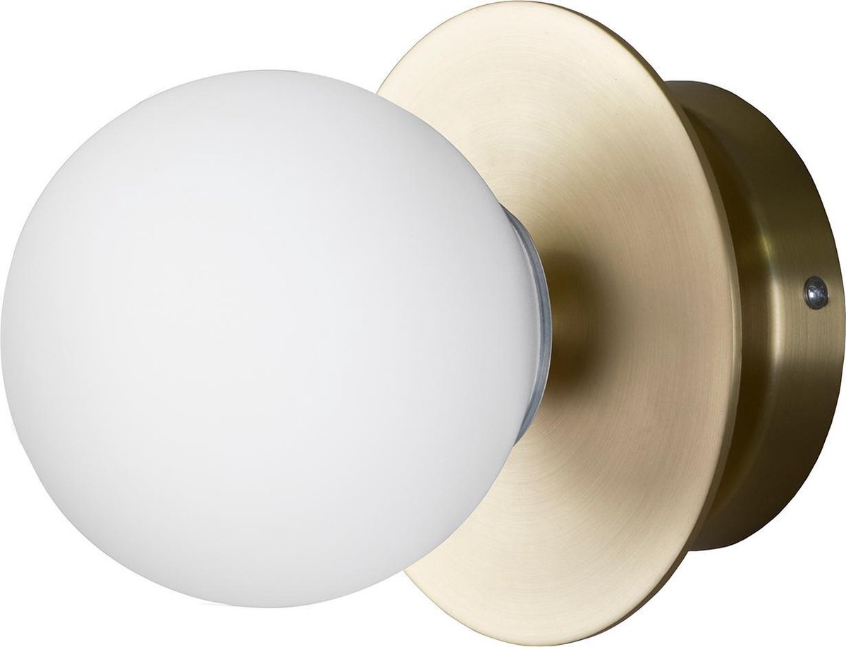 Globen Lighting Lámpara de pared/plafón Art Deco IP44 latón cepillado