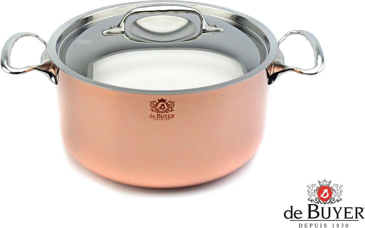 De Buyer Olla inducción con tapa Prima Matera 20 cm