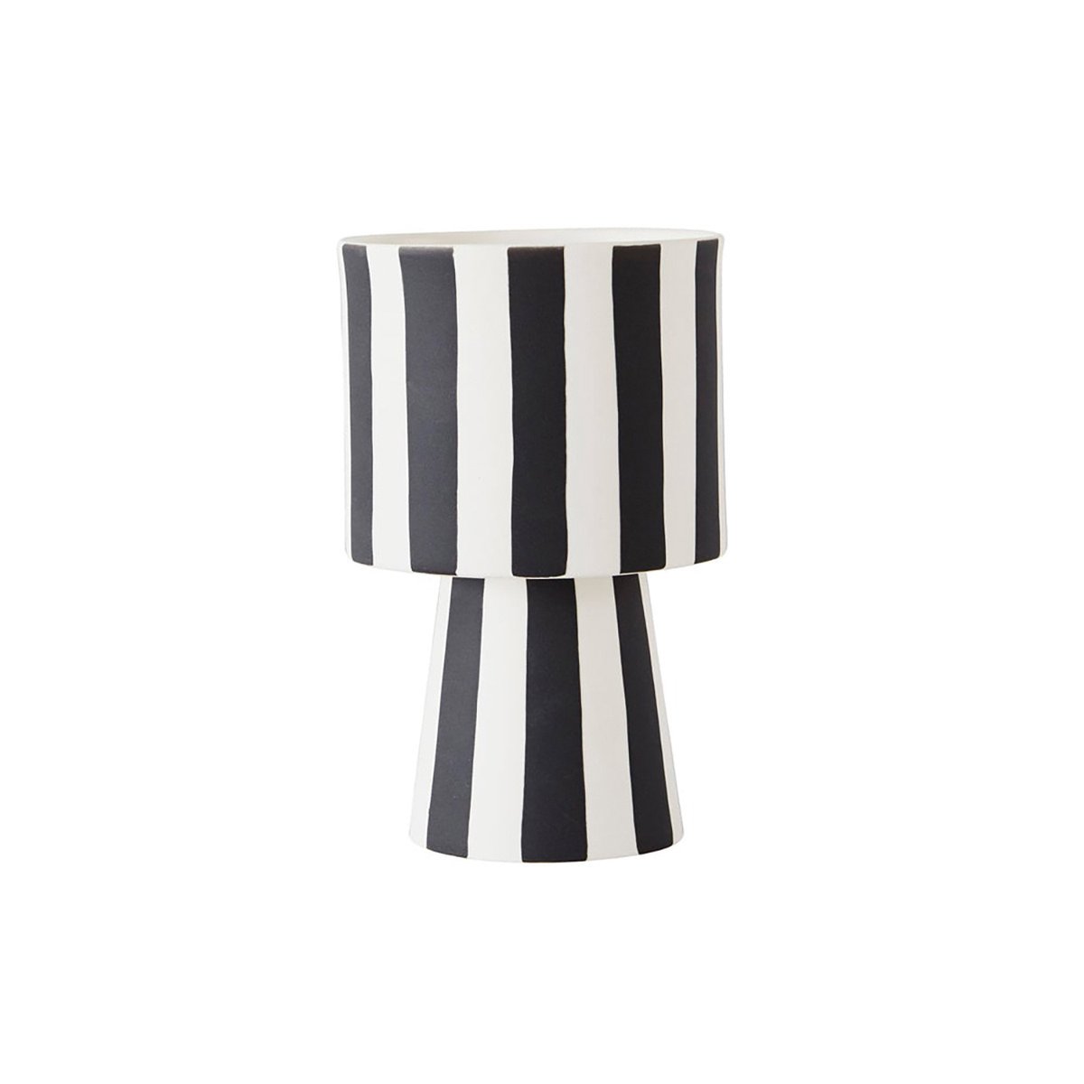 OYOY Fioriera Toppu Ø 10 cm nero-bianco