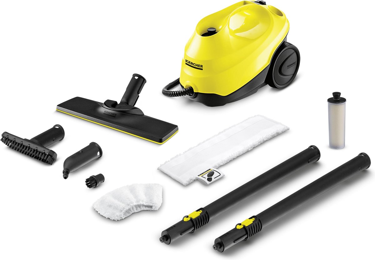 Kärcher SC 3 EasyFix Limpiador a vapor de cilindro 1 L 1900 W Negro, Amarillo