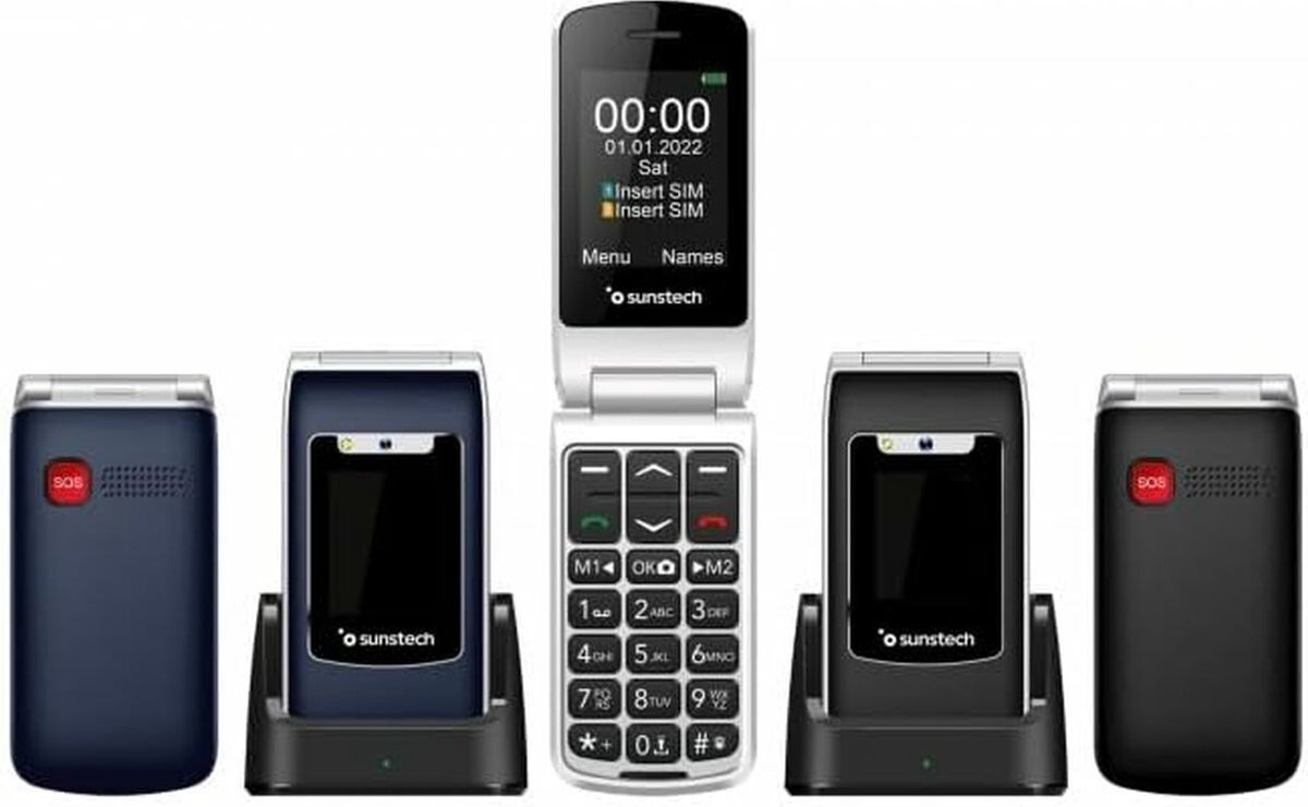 Sunstech CELT23 6,1 cm (2.4") 101 g Negro Teléfono para personas mayores
