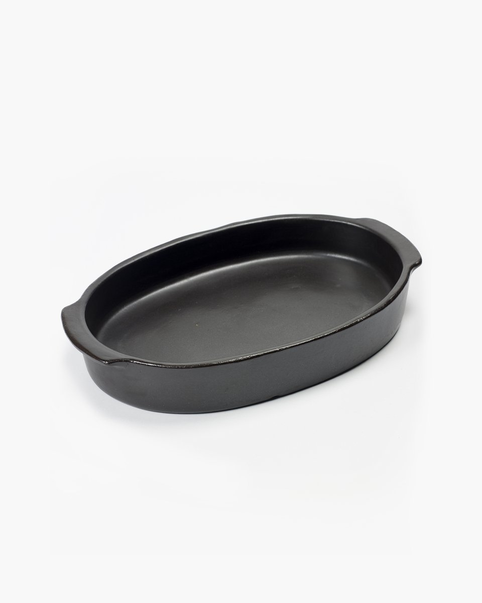 Serax Molde de horno Pure ovalado L Black