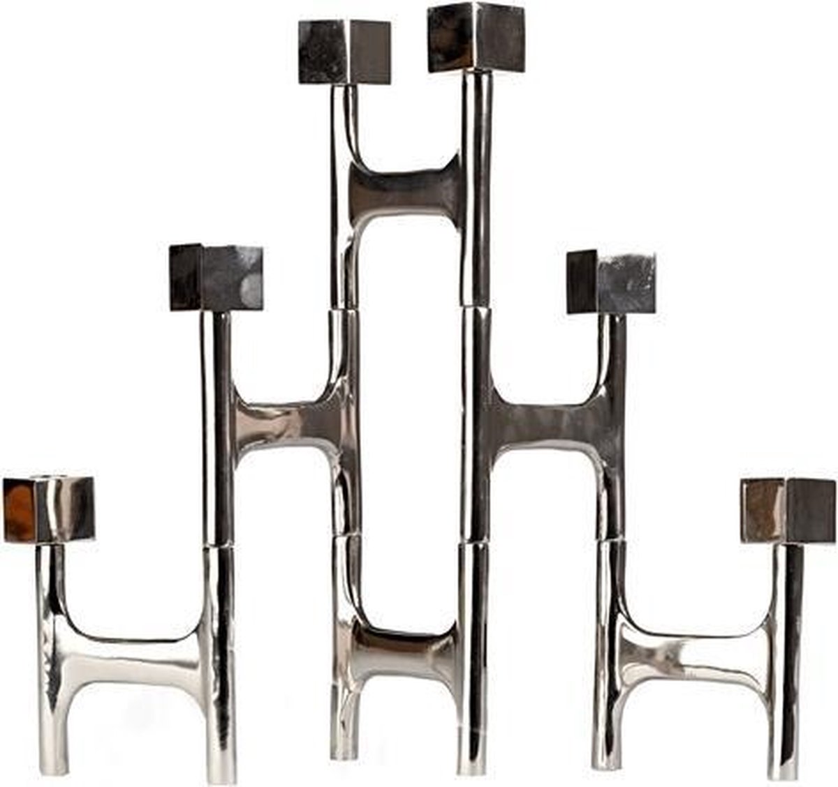 POLSPOTTEN Bougeoir Square Folding 55x40 cm Argent