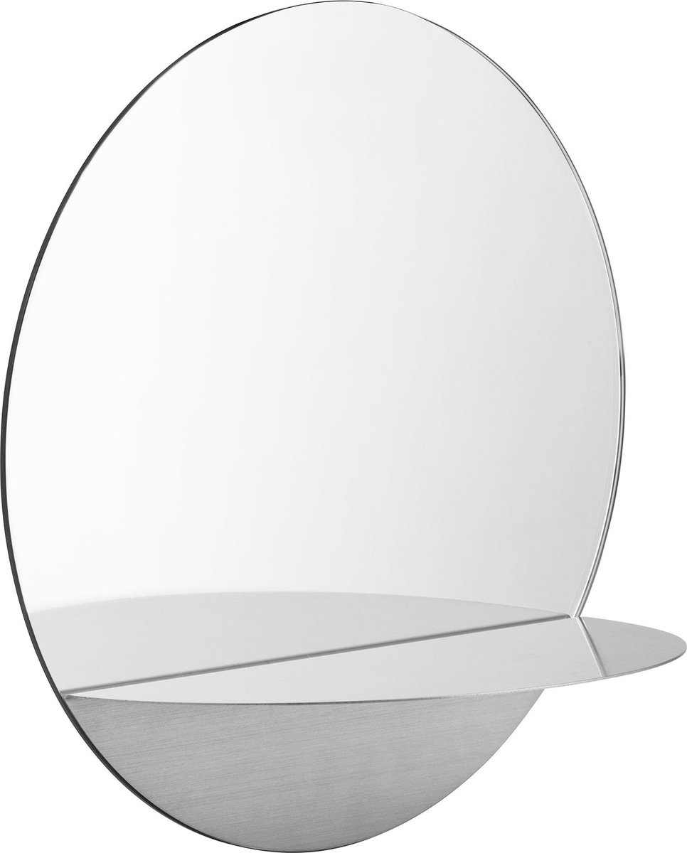 Normann Copenhagen Miroir Horizon rond Acier inoxydable
