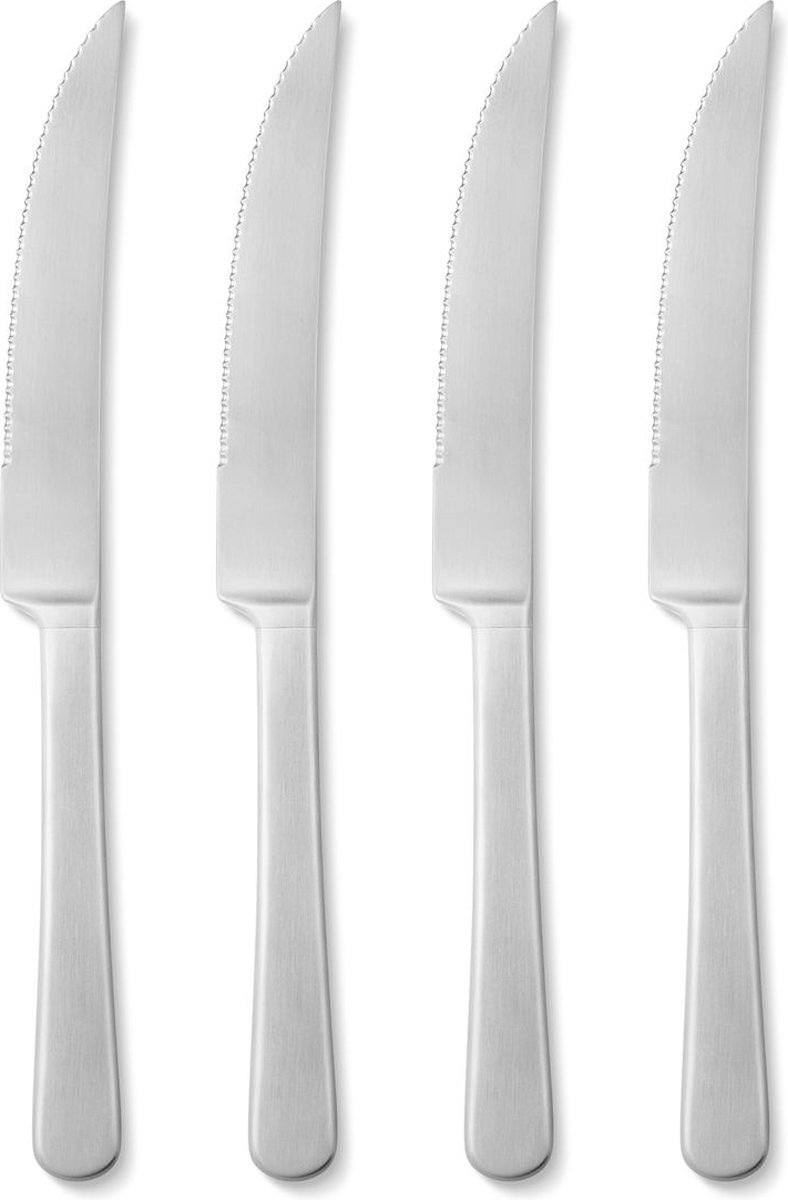 Georg Jensen 4 Cuchillos de carne Copenhagen mate