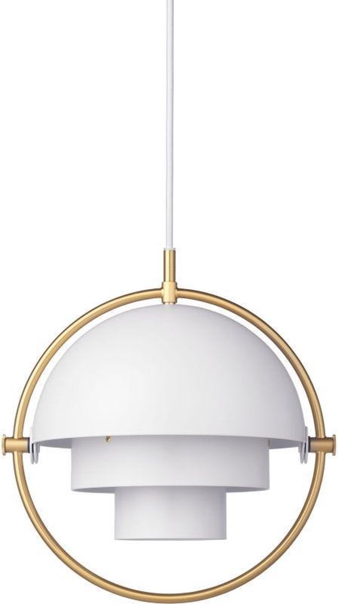 GUBI Plafoniera Multi-Lite piccola ottone-bianco