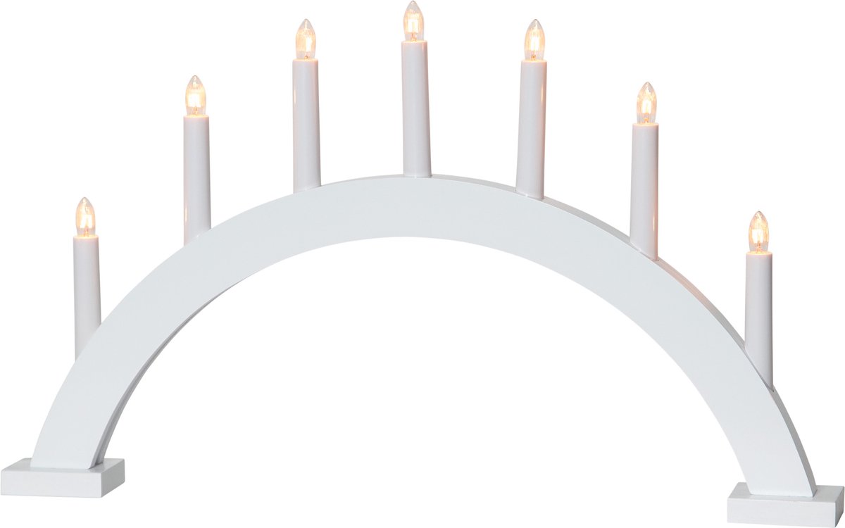 Star Trading Candelabro de Adviento Trapp arco blanco