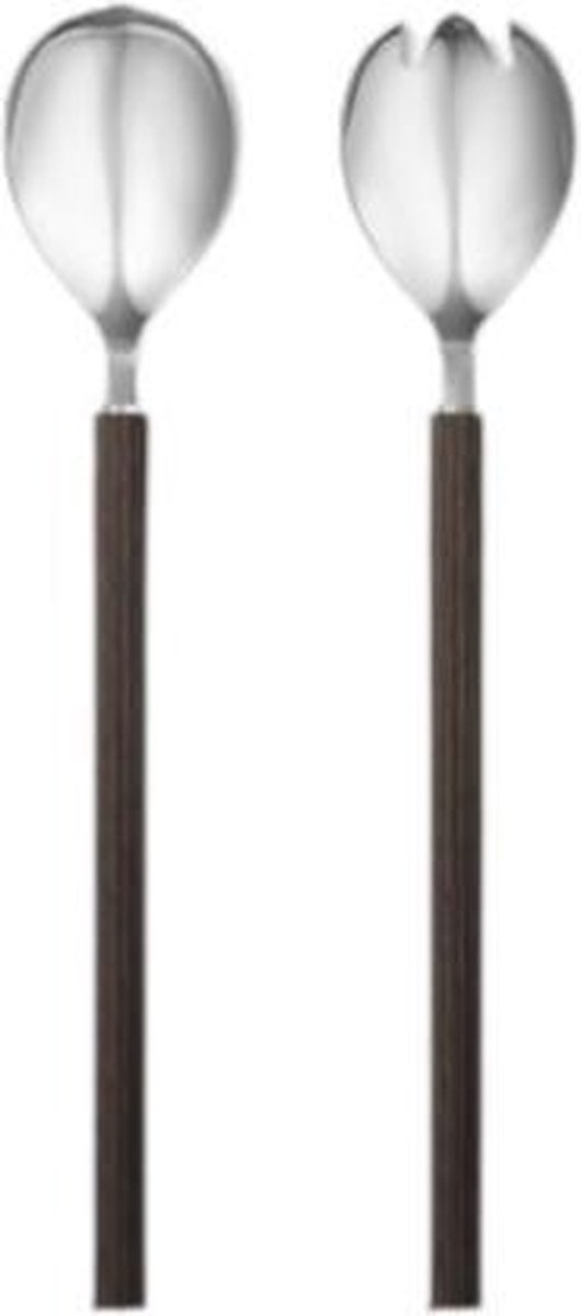 Georg Jensen Cubiertos de ensalada Bernadotte mango madera 2 piezas