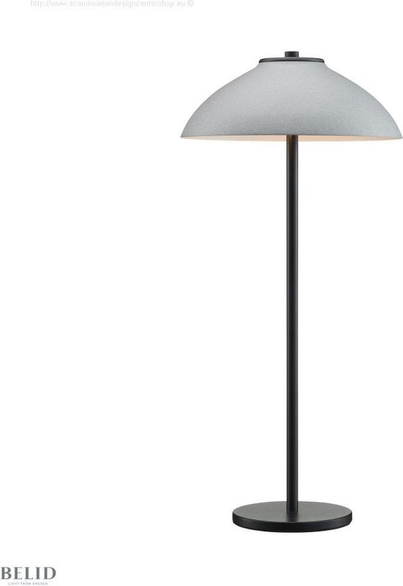 Belid Lámpara de mesa Vali 50 cm negro-hormigón