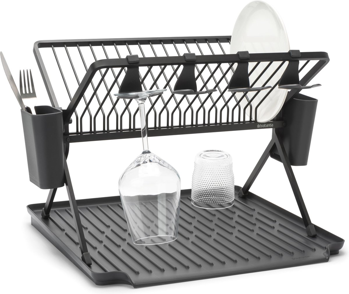 Brabantia Escurreplatos plegable Sinkside 51 cm gris oscuro