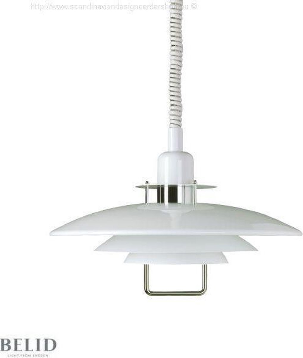 Belid Lámpara colgante Primus II Ø43 cm blanco-cromo