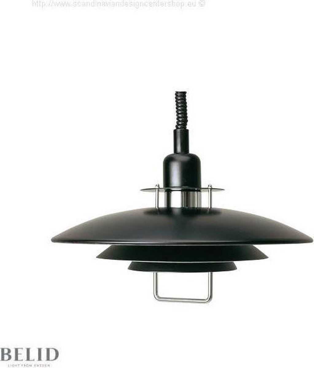 Belid Lámpara colgante Primus II Ø43 cm negro-cromo