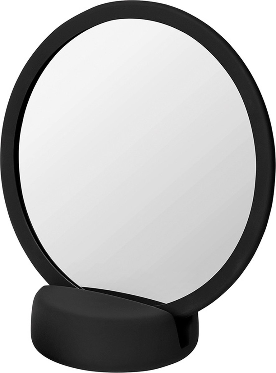 blomus Espejo de mesa Sono Vanity Ø17 cm negro