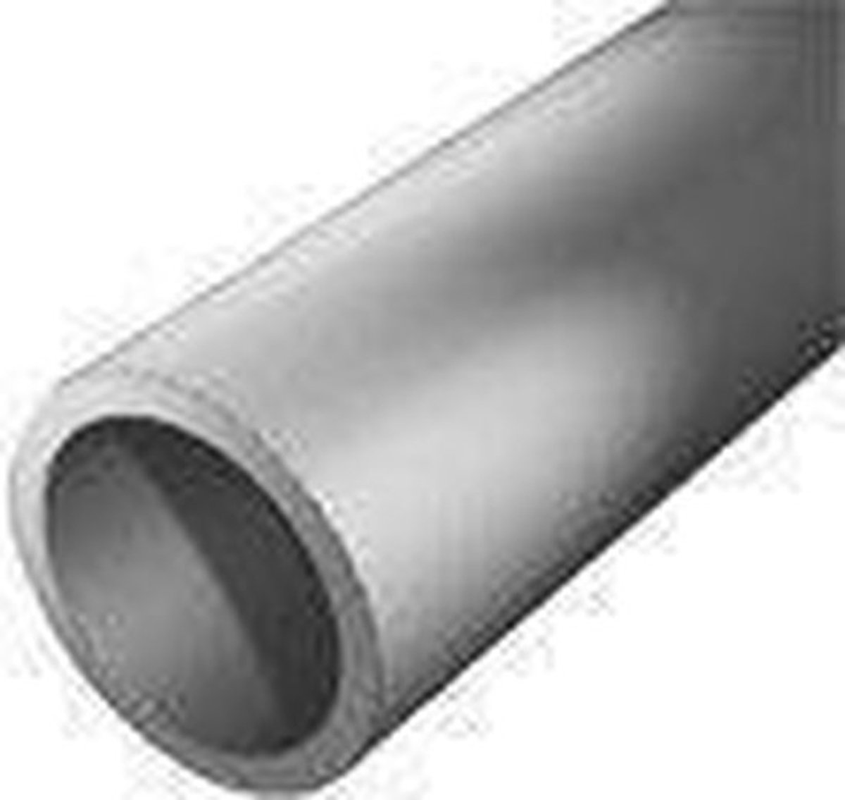 Tubo redondo (Ø x L: 18 x 1.000 mm, Acero gris)
