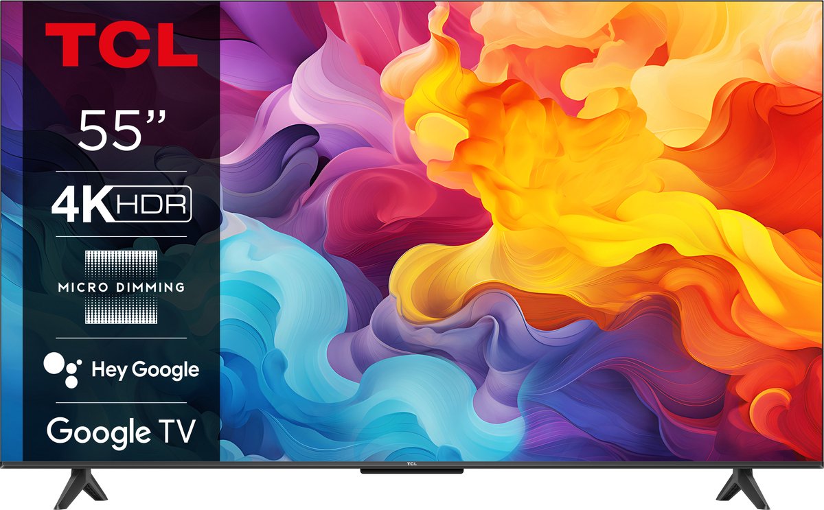 Televisor TCL P61 55P61B  | 55" | 4K Ultra HD | Smart TV | Titanio