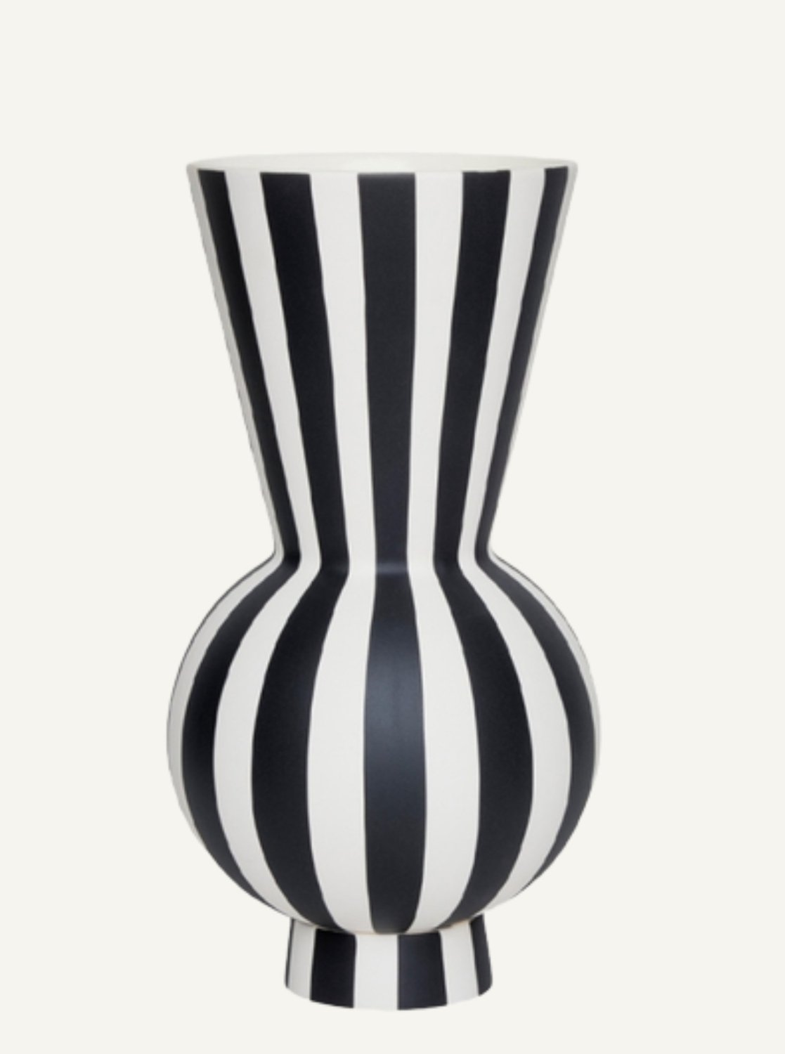 OYOY Vase Toppu Ø14,5 cm Black-white
