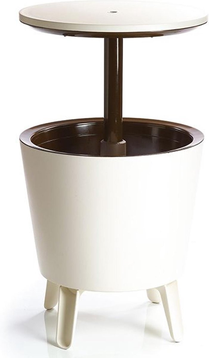 Nevera Cool Bar (L x An x Al: 49,5 x 49,5 x 84,5 cm, Blanco/Marrón)