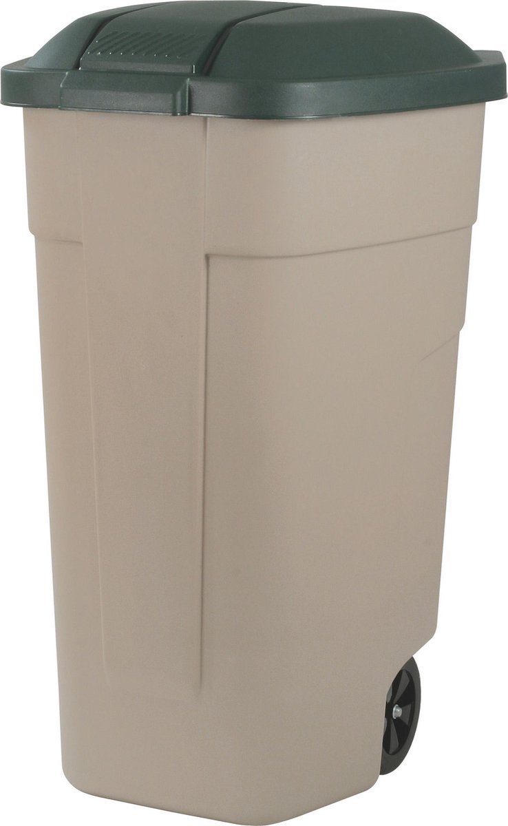 Cubo de basura con tapa (Verde/Taupe)