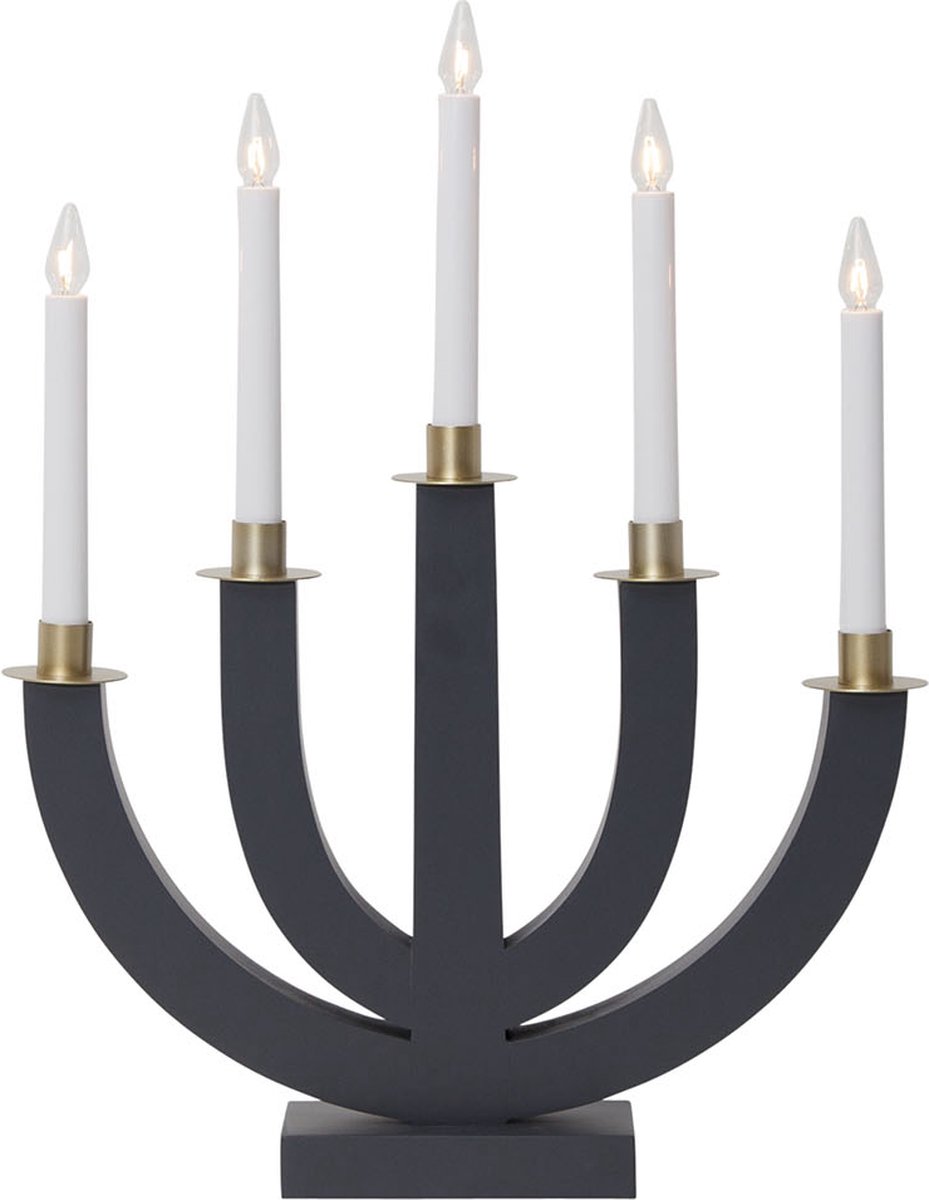 Star Trading Candelabro de adviento Eli gris