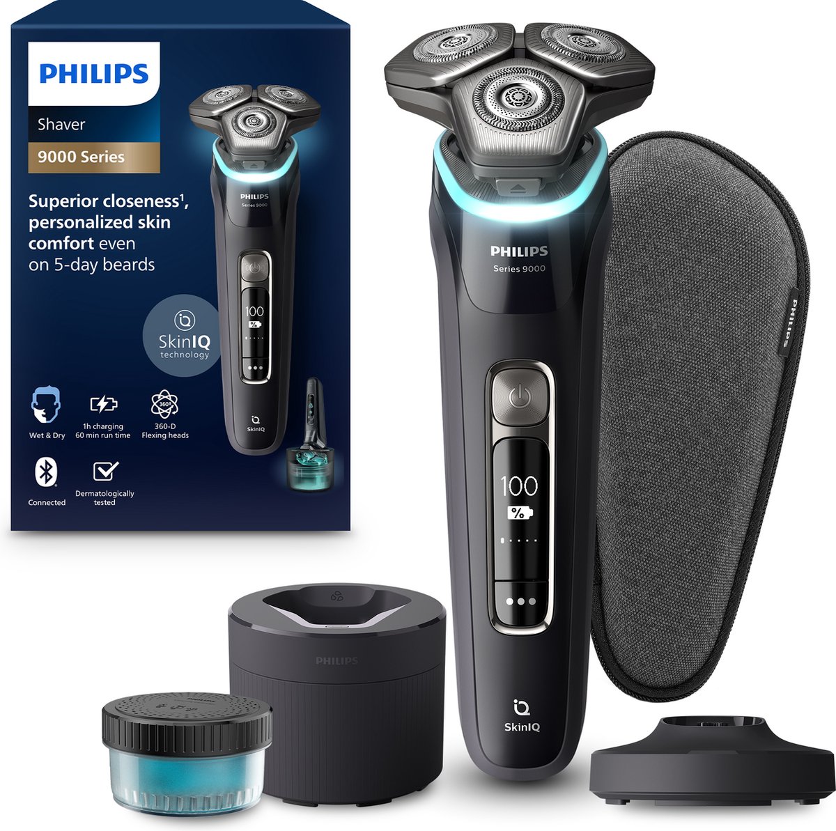 Philips SHAVER Series 9000 S9976/55 Afeitadora eléctrica Wet & Dry con SkinIQ