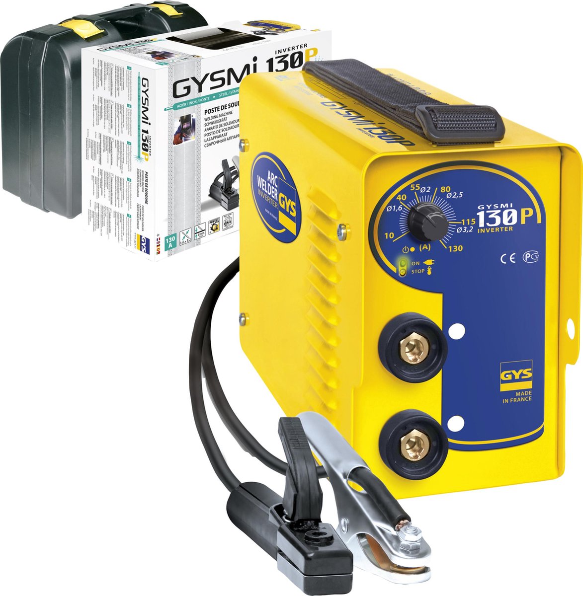 Equipo de soldadura de electrodos GYSMI (Corriente de soldadura: 10 A - 130 A, 230 V)