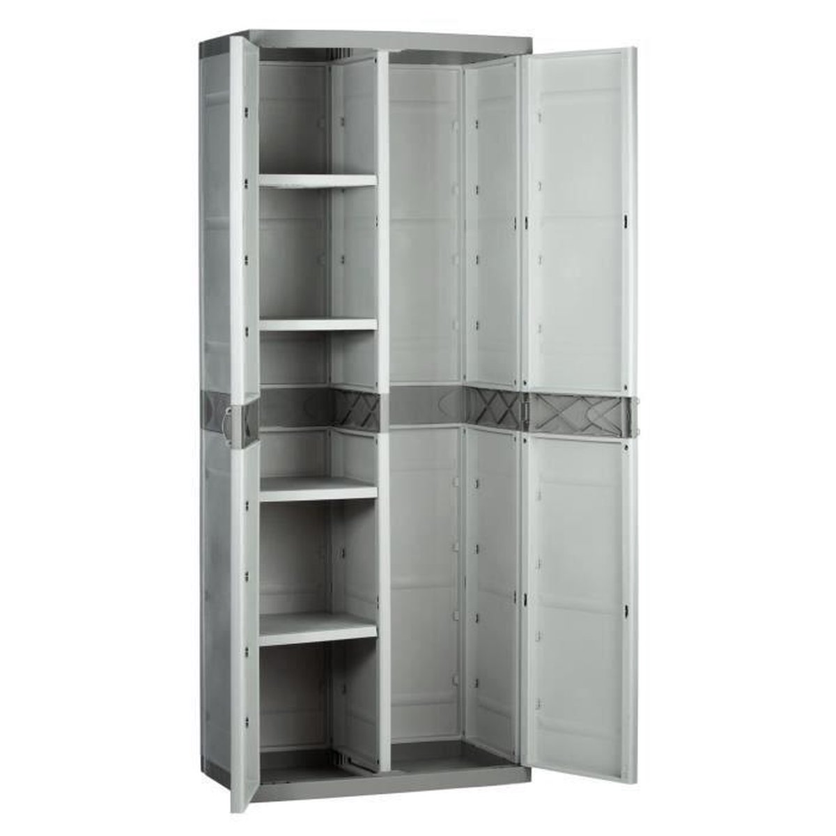 Titanium Armario multiusos de plástico  (L x An x Al: 44 x 70 x 176 cm, Número de puertas: 2 ud., Beige)