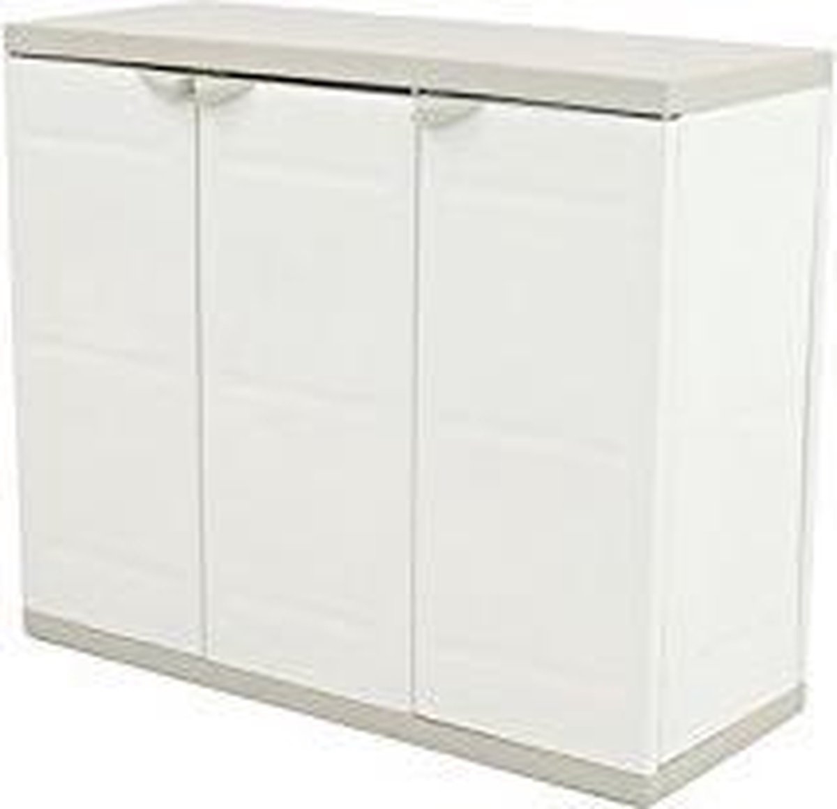 Titanium Armario multiusos de plástico  bajo (L x An x Al: 44 x 105 x 88 cm, Beige)