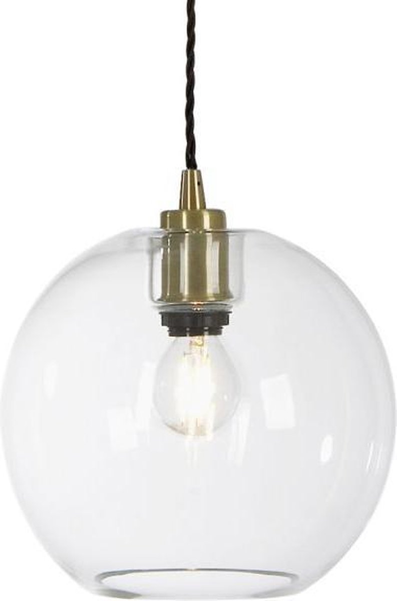 Belid Lámpara colgante Gloria Ø19 cm latón-vidrio transparente