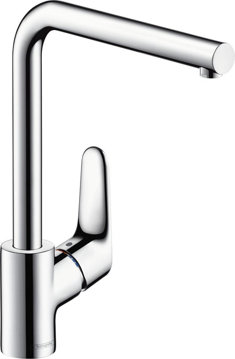 Grifo de cocina Focus M41 (Caño en L, Cromo, Brillante)