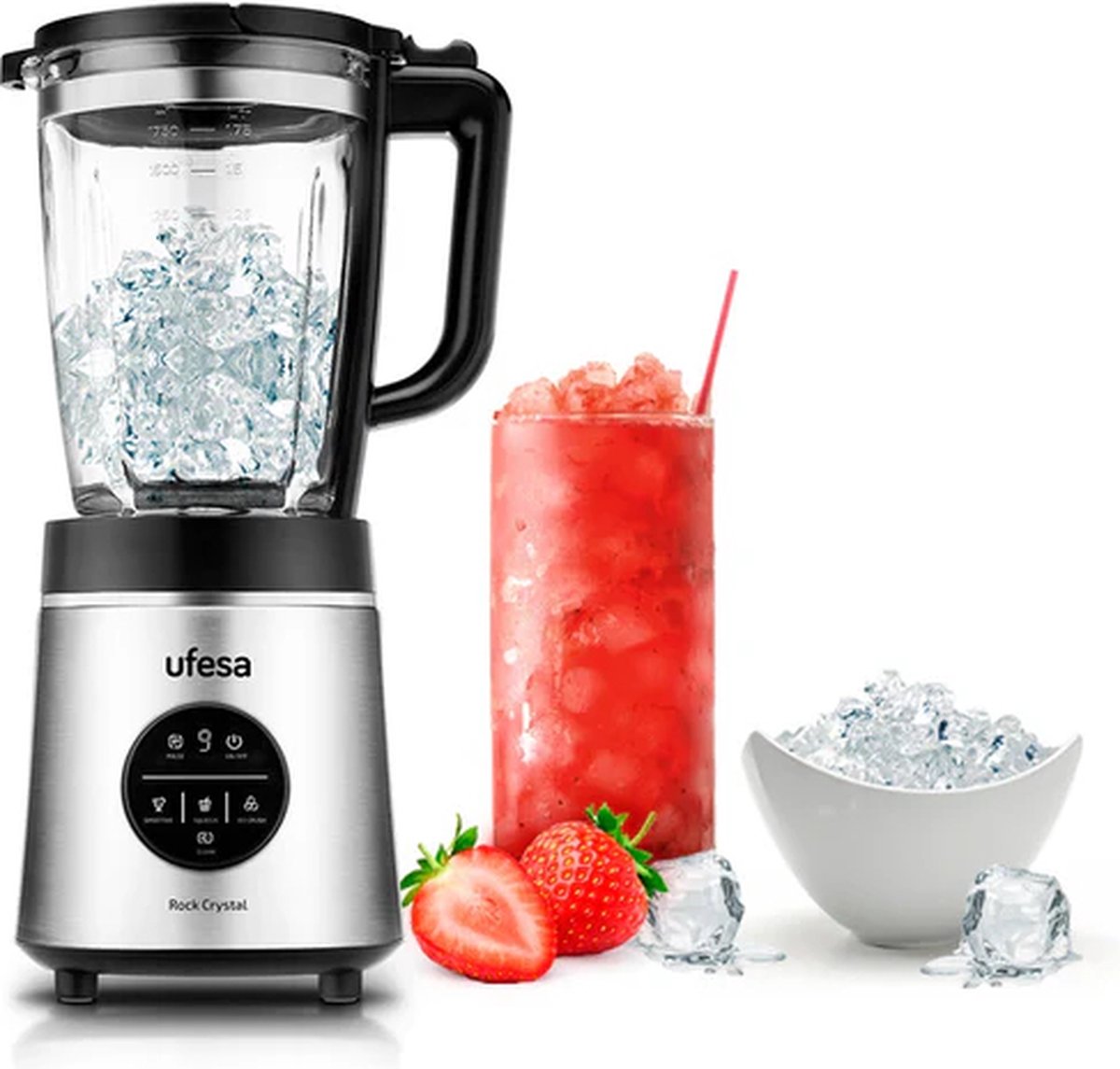 Ufesa Rock Crystal 1,75 L Batidora de vaso 1800 W Negro, Acero inoxidable