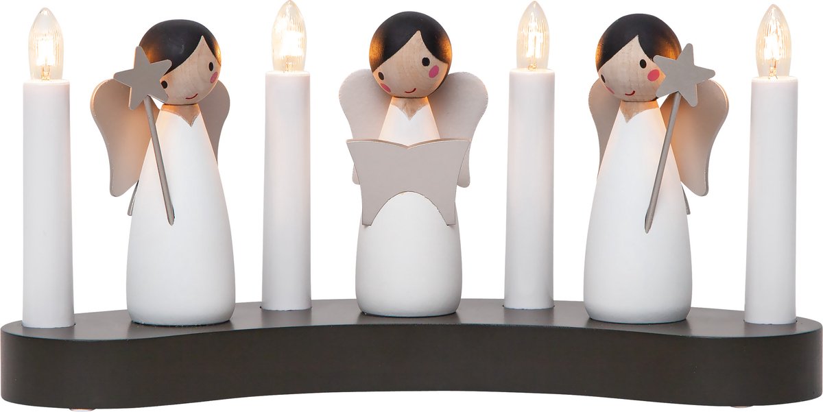 Star Trading Candela dell'Avvento Angel choir Bianco
