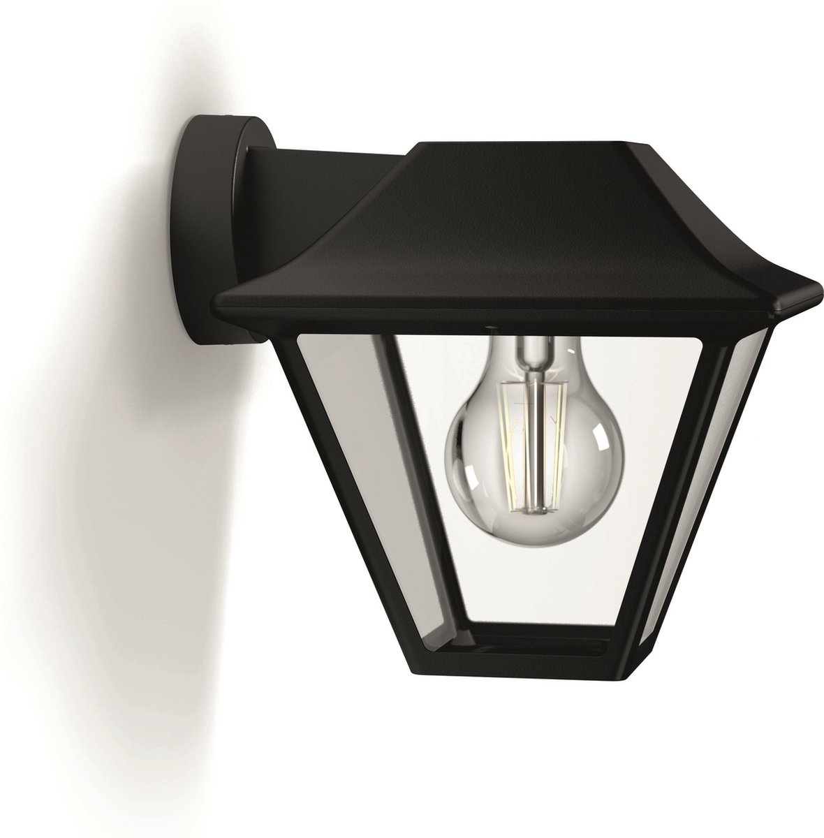 Alpenglow Aplique exterior (60 W, 17,4 x 20 x 17,9 cm, Negro, IP44)