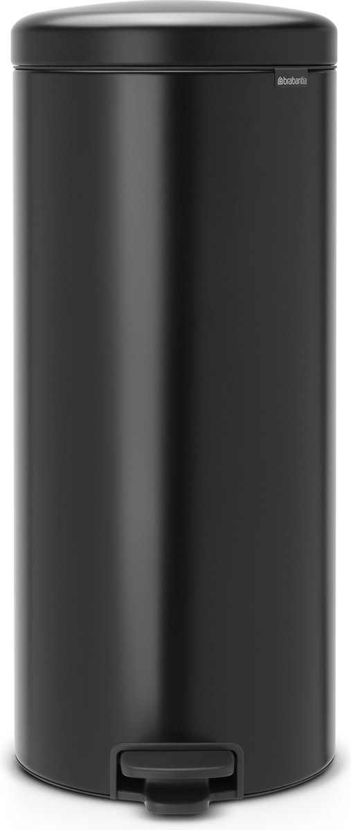 Cubo con pedal New Icon (30 l, Acero, Negro)