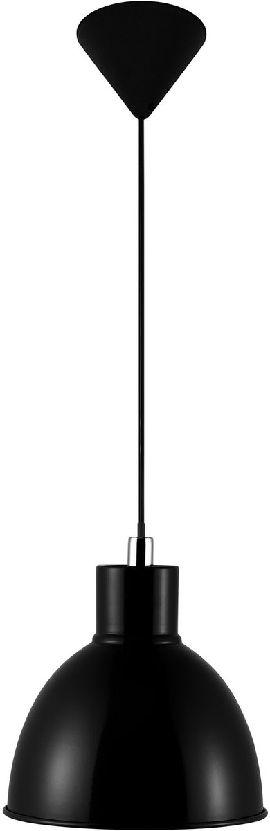 Lámpara colgante redonda Pop (60 W, Ø x Al: 21,5 x 23 cm, Negro, E27)