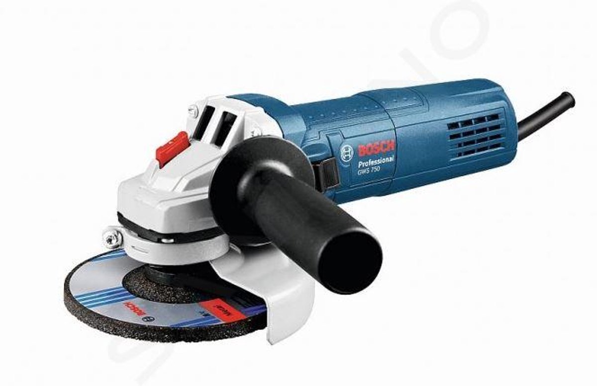 Amoladora angular eléctrica GWS 750 (125 mm, Número de revoluciones de marcha en vacío: 11.000 r.p.m.)