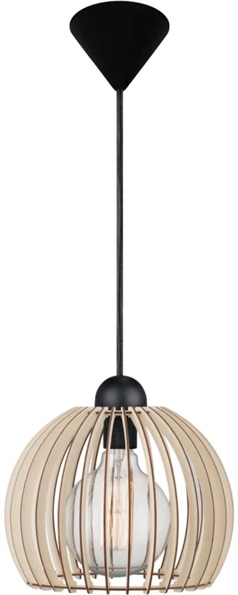 Lámpara colgante redonda Chino (60 W, Ø x Al: 25 x 250 cm, Natural, E27)