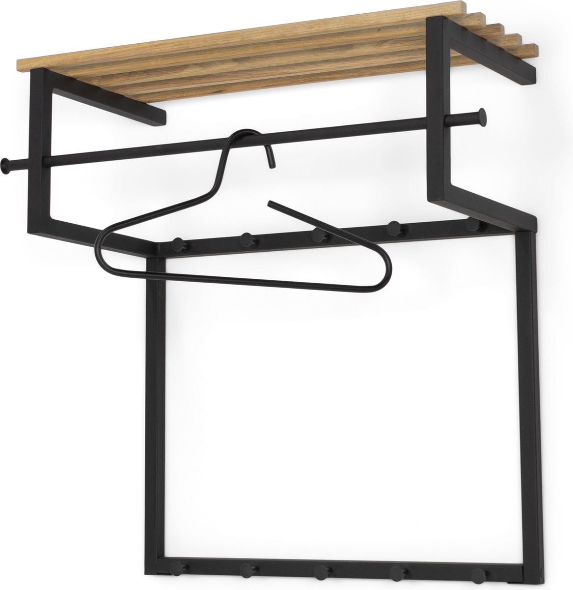 Panel de armario Rizzoli (L x An x Al: 34 x 76 x 76 cm, Madera, Negro, Natural)