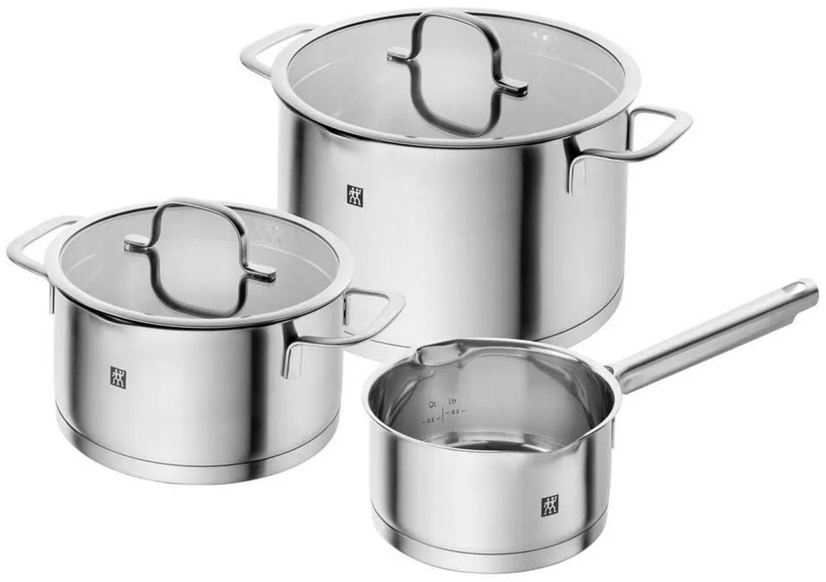 Zwilling Batería de cocina Zwilling TrueFlow 3 piezas Silver