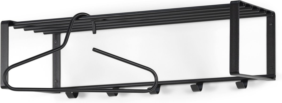 Perchero Rex 2 (L x An x Al: 290 x 700 x 280 mm, Acero, Negro)