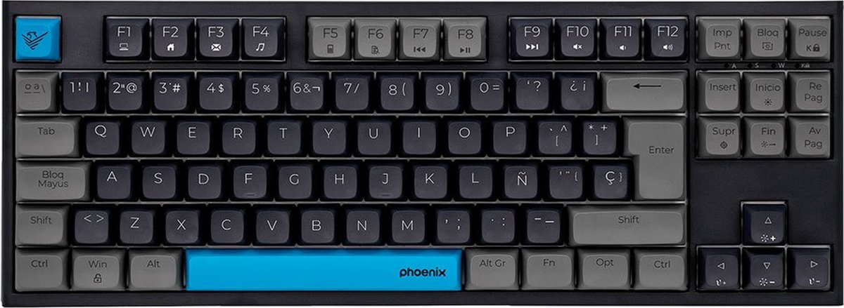 TECLADO PHOENIX ROYAL TKL MECANICO GAMING BLANCO