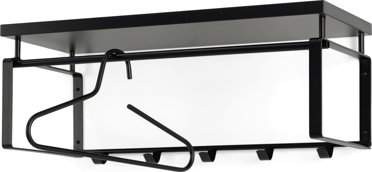 Perchero Rex 3 (L x An x Al: 29 x 70 x 28 cm, Acero, Negro)